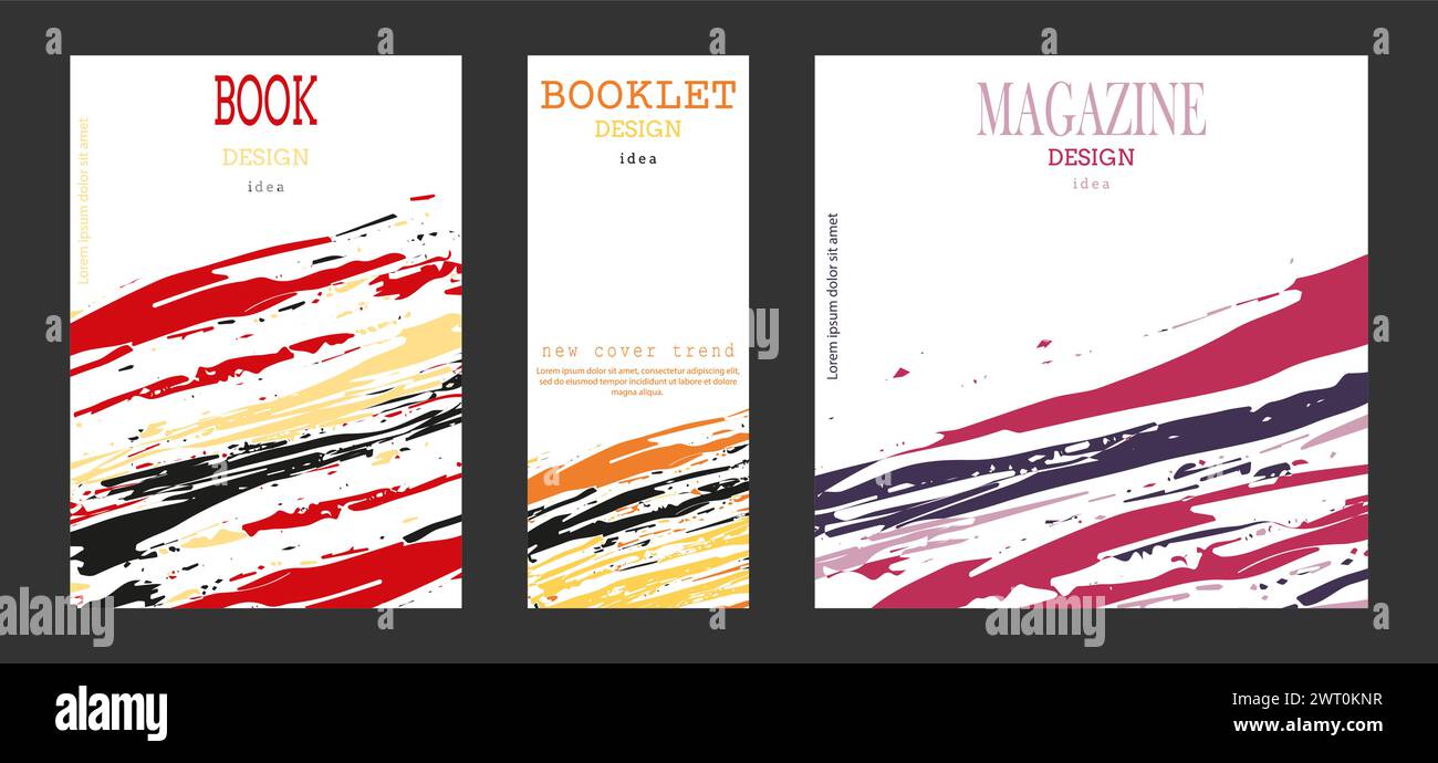 A brush stroke. The cover page for a book, a catalog magazine. Banner ...