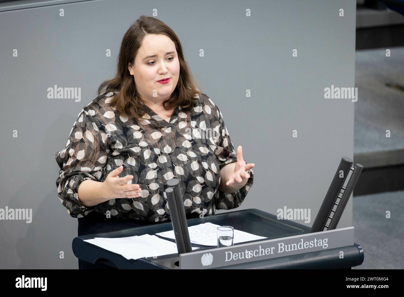 Berlin Deutschland 15th Mar 2024 Ricarda Lang Federal Chairwoman Berlin Deutschland 15th Mar 2024 Ricarda Lang Federal Chairwoman