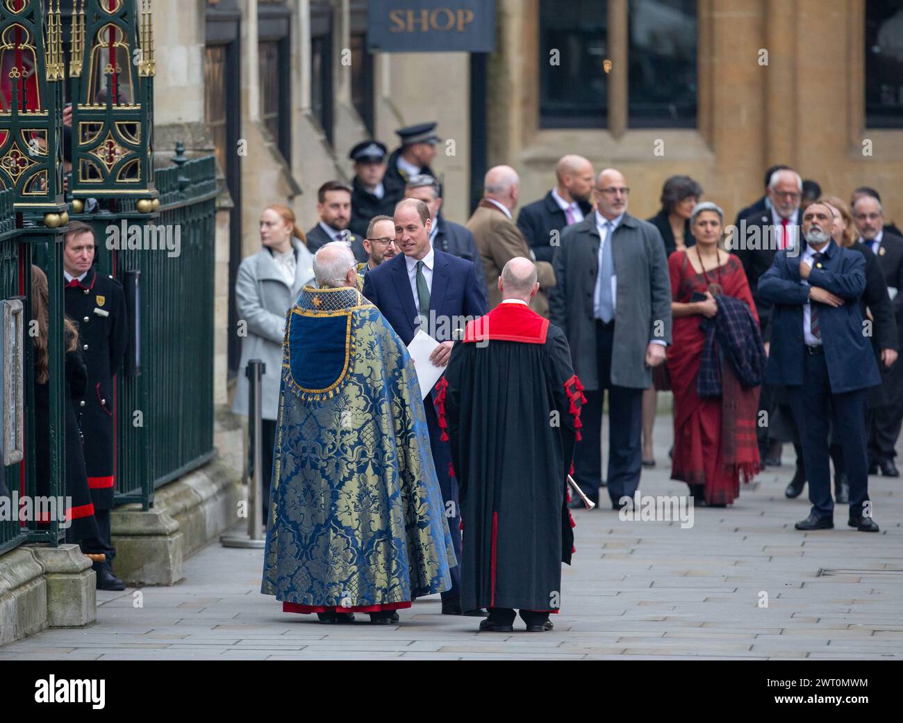 London, UK.11th Mar, 2024.HRH Prince William Arrives at Commonwealth Day Service at Westminster Abbey which has been held since 1972 and celebrates Stock Photo