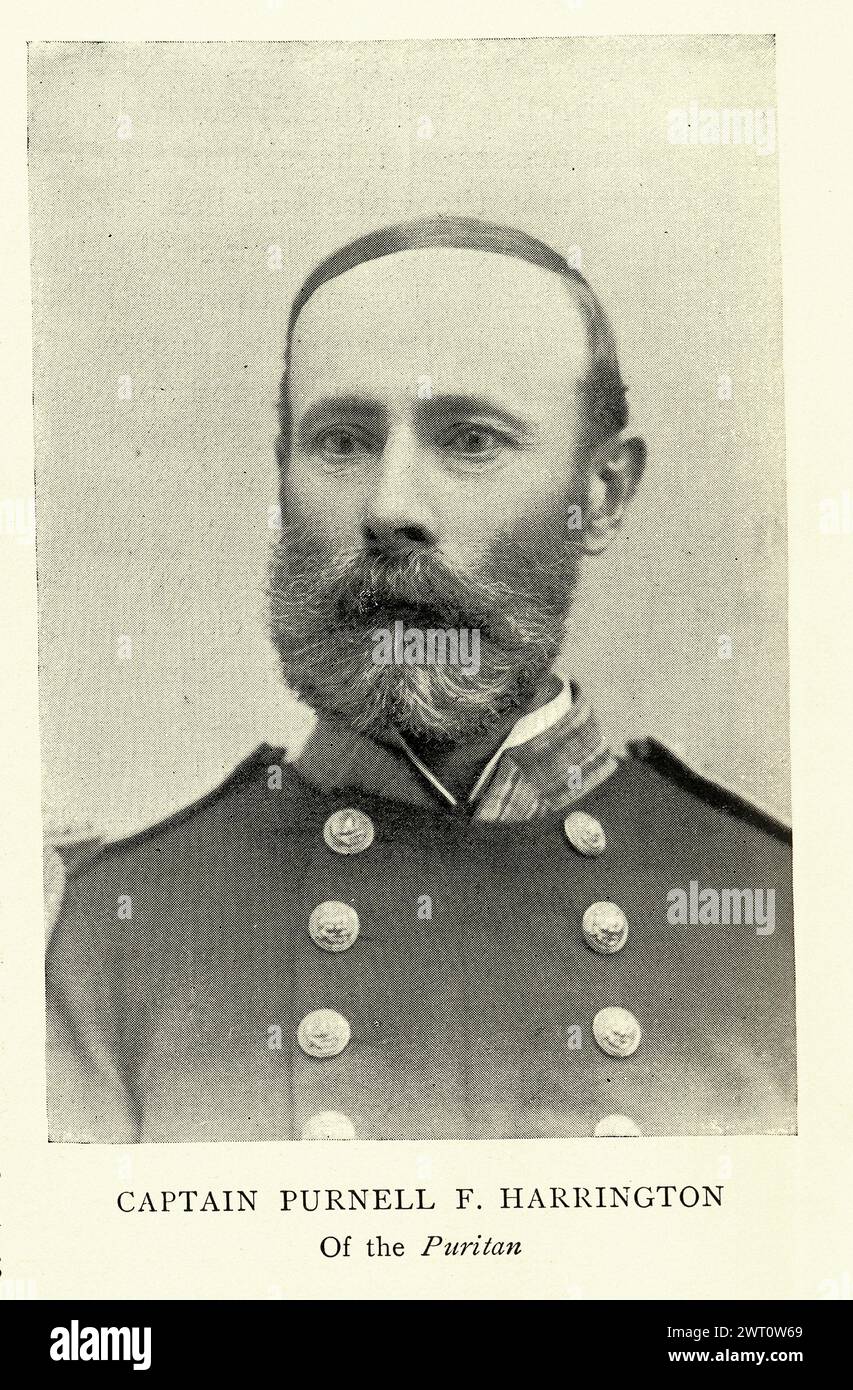 Vintage Picture US Navy Captain of Purnell F. Harrington, served in the Spanish–American War Stock Photo