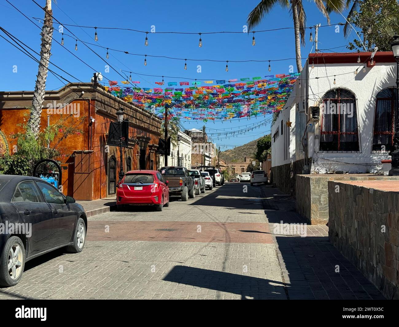 Walking through the streets of Todos Santos Mexico Stock Photo - Alamy