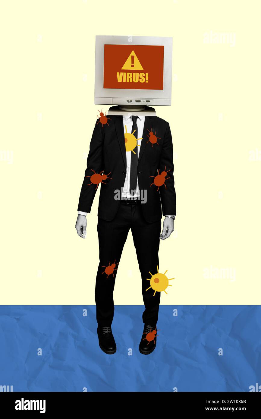 Trend artwork 3D photo collage composite sketch image of office manager ...