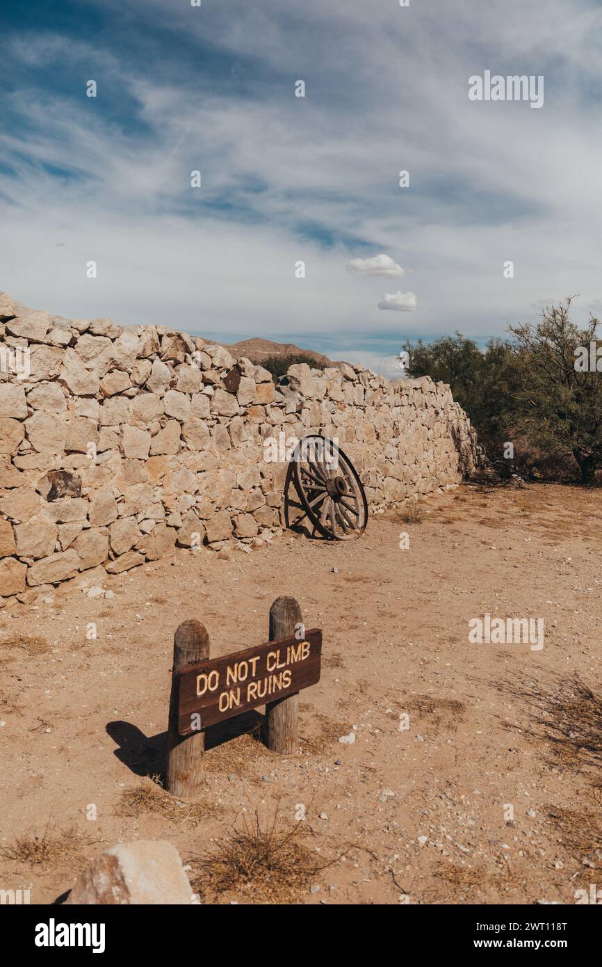 Ancient Ruins in Hueco Tanks State Park Near El Paso Texas Stock Photo