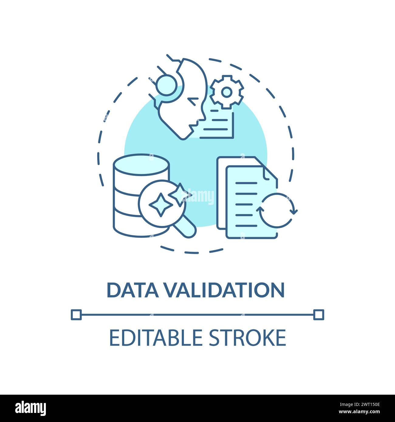 Data validation soft blue concept icon Stock Vector Image & Art - Alamy