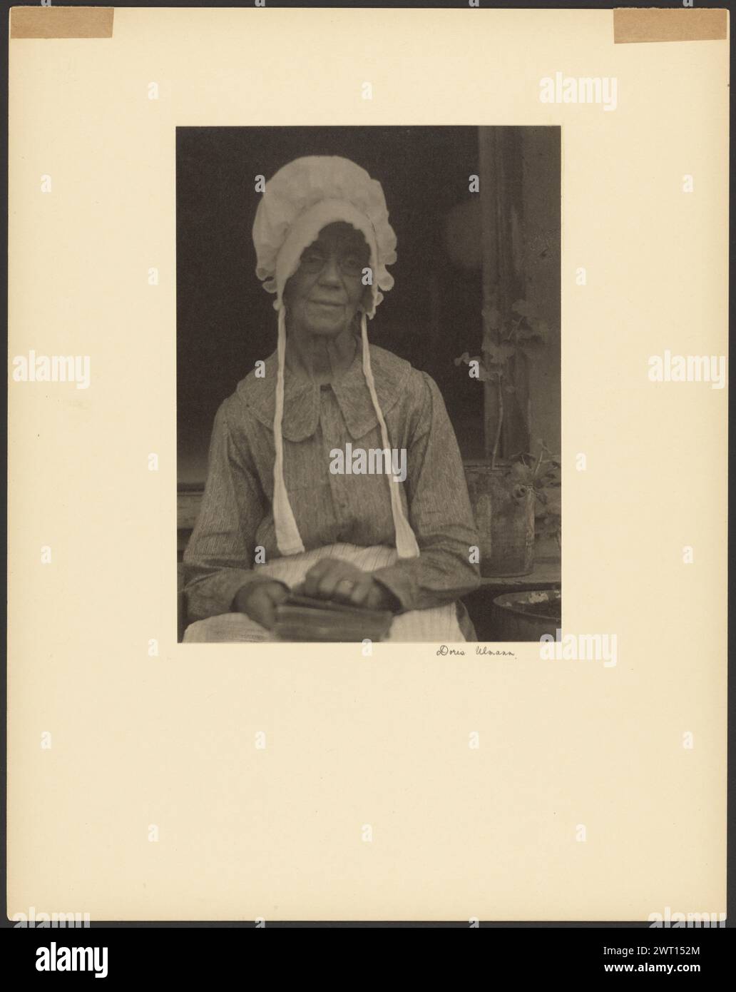 Old Woman In Puffed White Bonnet, Seated. Doris Ulmann, Photographer ...