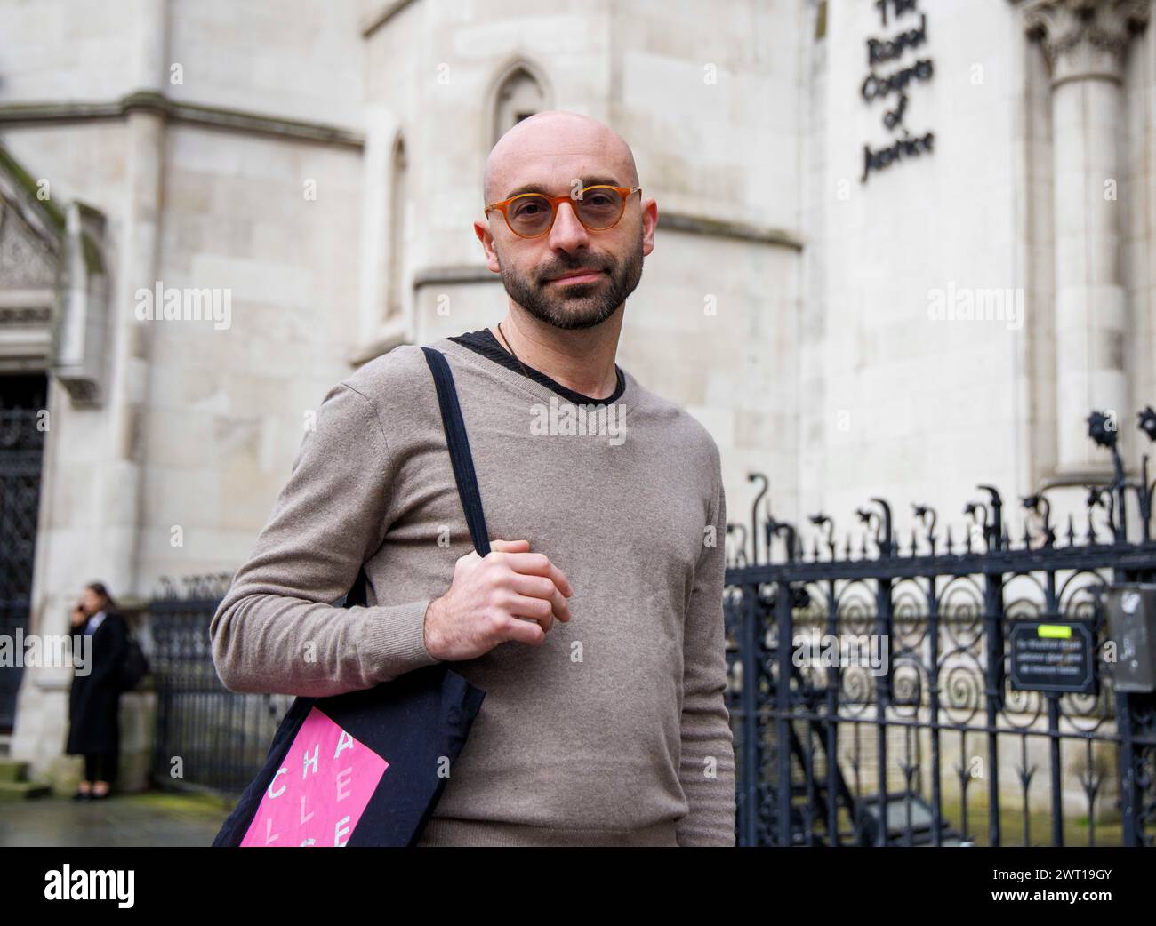 London, UK. 15th Mar, 2024. Former Trader, Carlo Palombo, arrives at the High Court. The cases of Tom Hayes and Carlo Palombo have been referred to the court by th e Criminal Case Review Commission (CCRC). The two traders were convicted and jailed over LIBOR manipulation. Credit: Mark Thomas/Alamy Live News Stock Photo