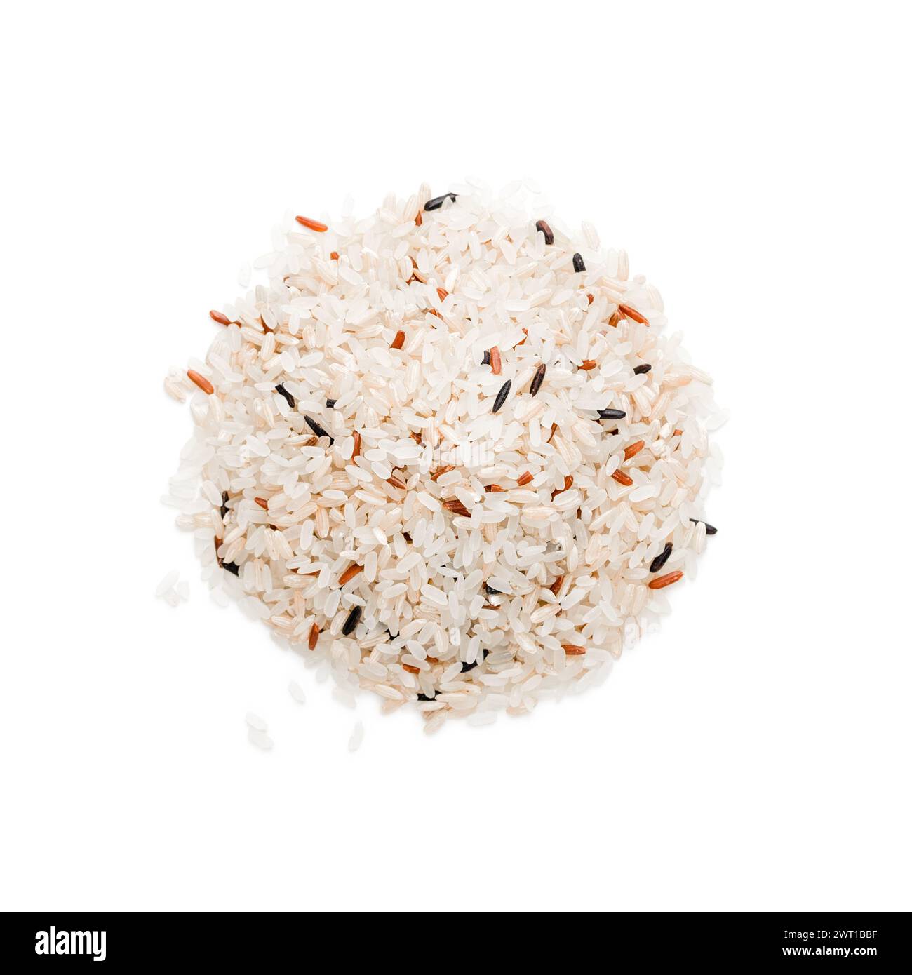 Different organic rice varieties types. Mixed rice Stock Photo
