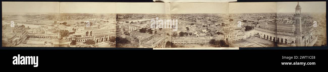 Panorama of Lucknow, Taken from the Kaiserbagh Palace. Felice Beato, photographer (English, born Italy, 1832 - 1909) Henry Hering, printer (British, 1814 - 1893) 1858 - 1862 Part five of a six part panorama (Recto, print) inscribed in negative, in white, at lower right corner: 'A5' (Recto, mount) inscribed in black ink, at lower right corner: ' Panorama de Lucknow, Vue prise du Palais 'Kaiser Bagh' [sic] ' Stock Photo