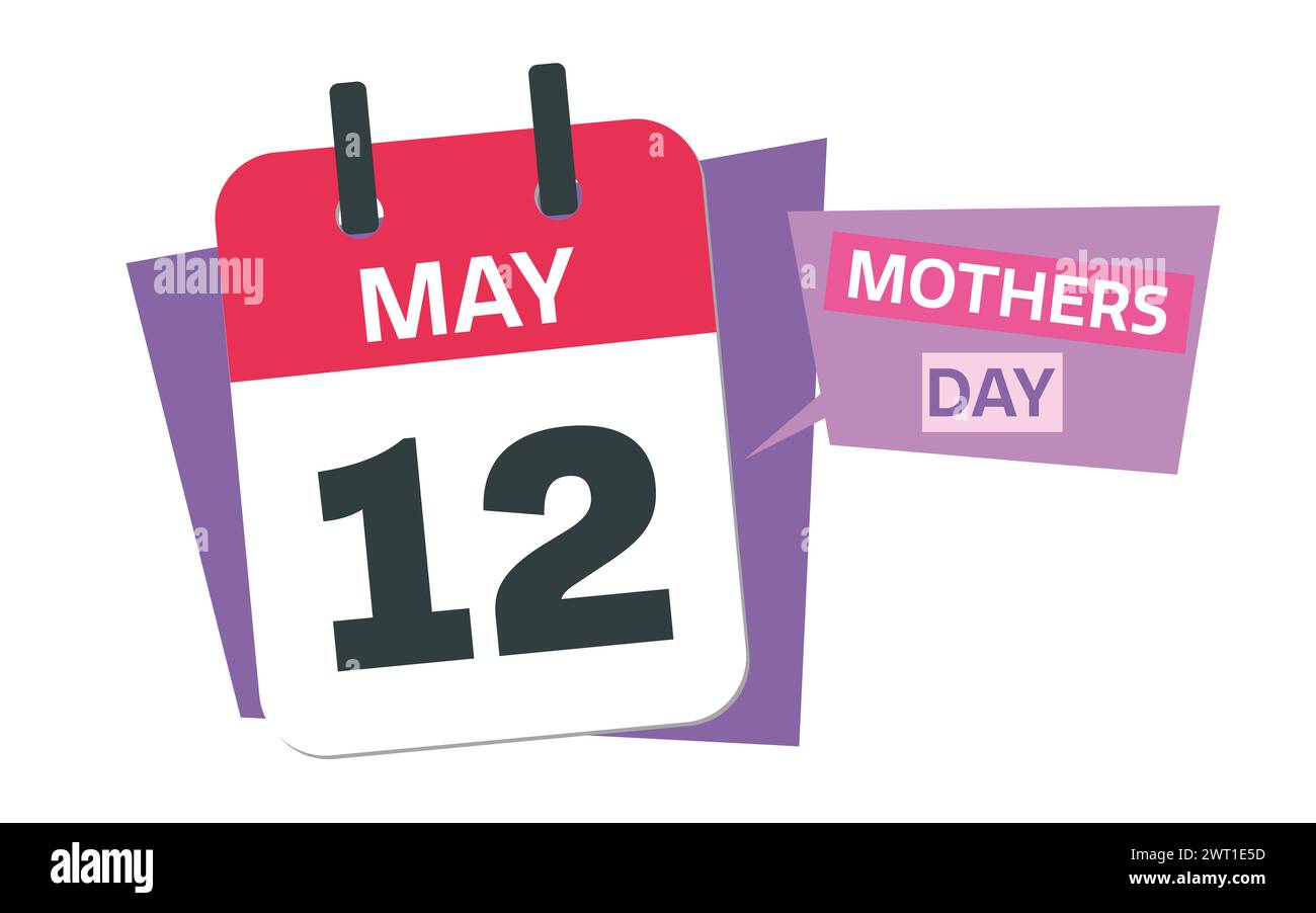 Mother's Day 2024 May 12th calendar date design Stock Photo Alamy