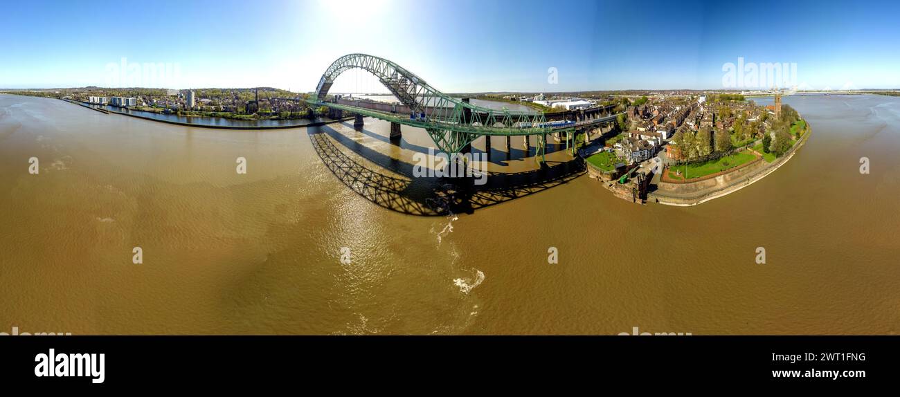 Aerial View of West Bank Widnes Stock Photo Alamy