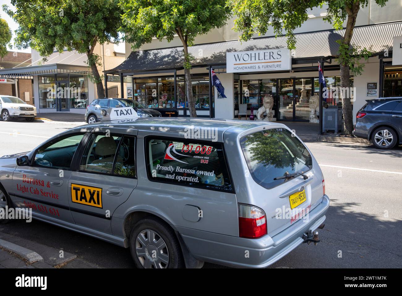Australian taxi car, ford estate taxi parked in Tanunda town centre ...