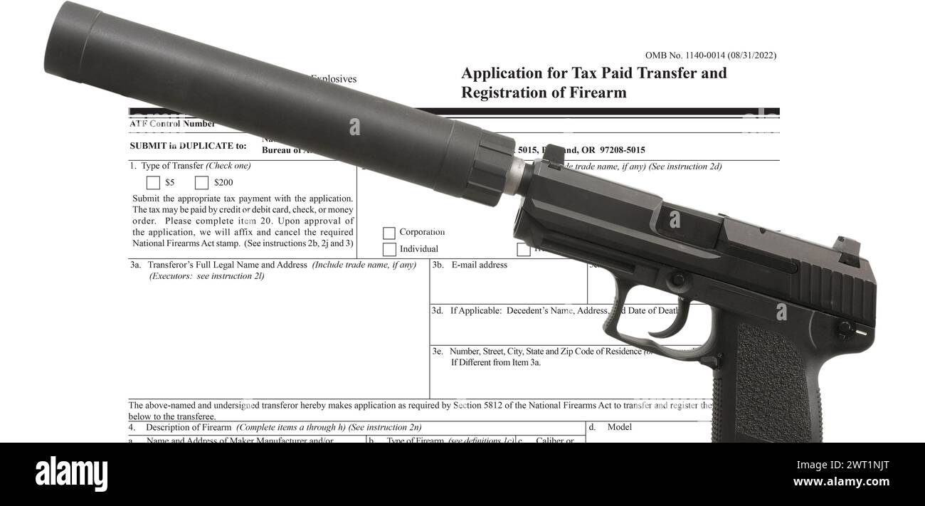 Silencer gun hi-res stock photography and images - Page 2 - Alamy