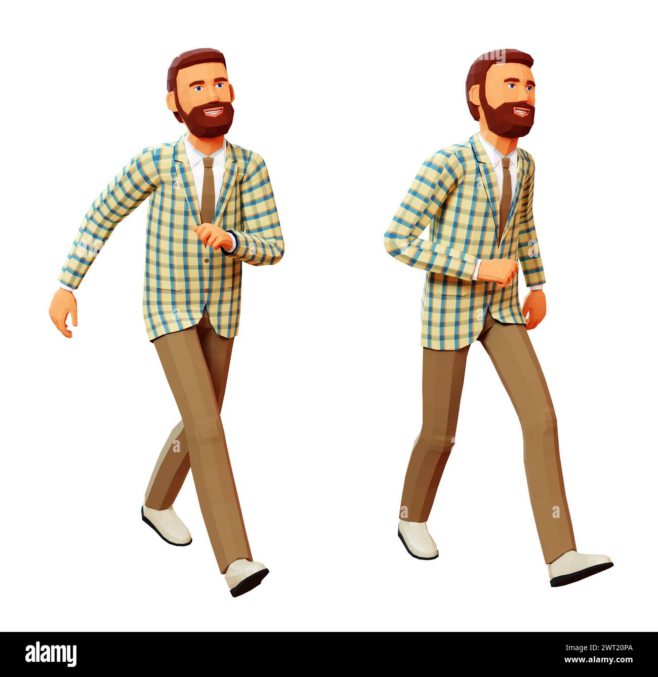3d man walking in virtual hi-res stock photography and images - Alamy