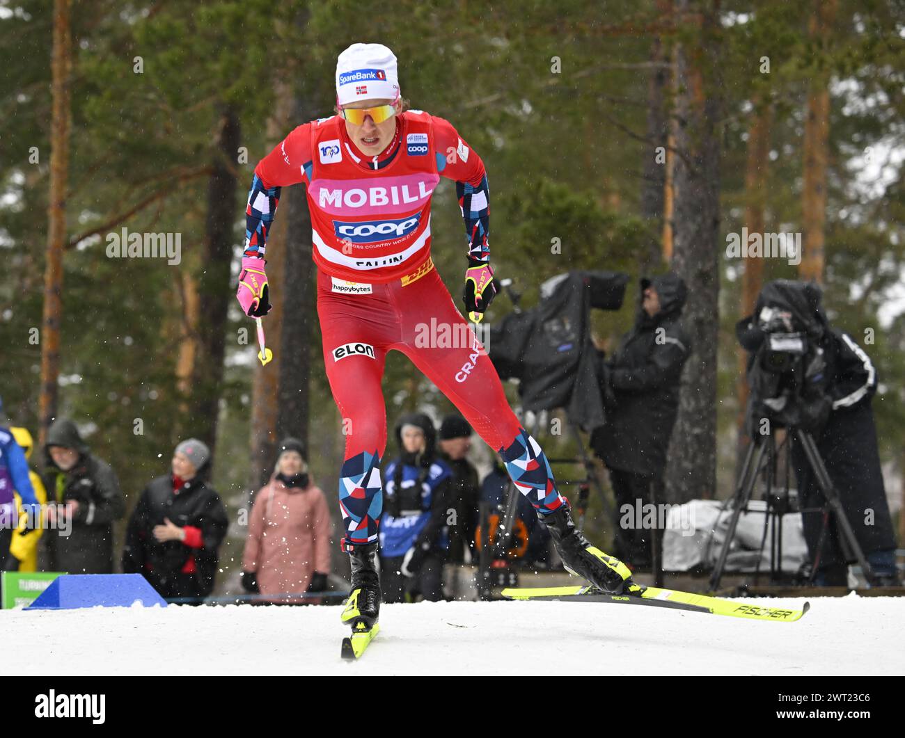Falun, Sweden. 15th Mar, 2024. Falun 20240315Johannes Hoesflot Klaebo