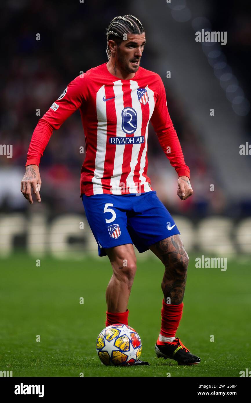 Madrid, Spain. 13 March 2024. Rodrigo de Paul of Club Atletico de Madrid in action during the UEFA Champions League round of 16 second leg football match between Club Atletico de Madrid and FC Internazionale. Credit: Nicolò Campo/Alamy Live News Stock Photo