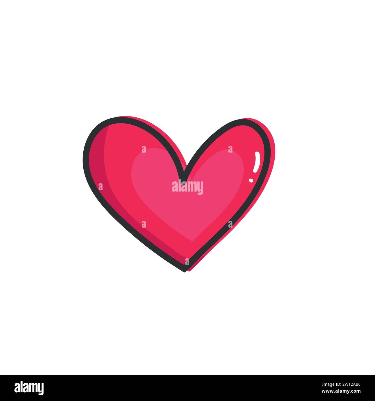 Heart love romantic symbol outline hi-res stock photography and images ...