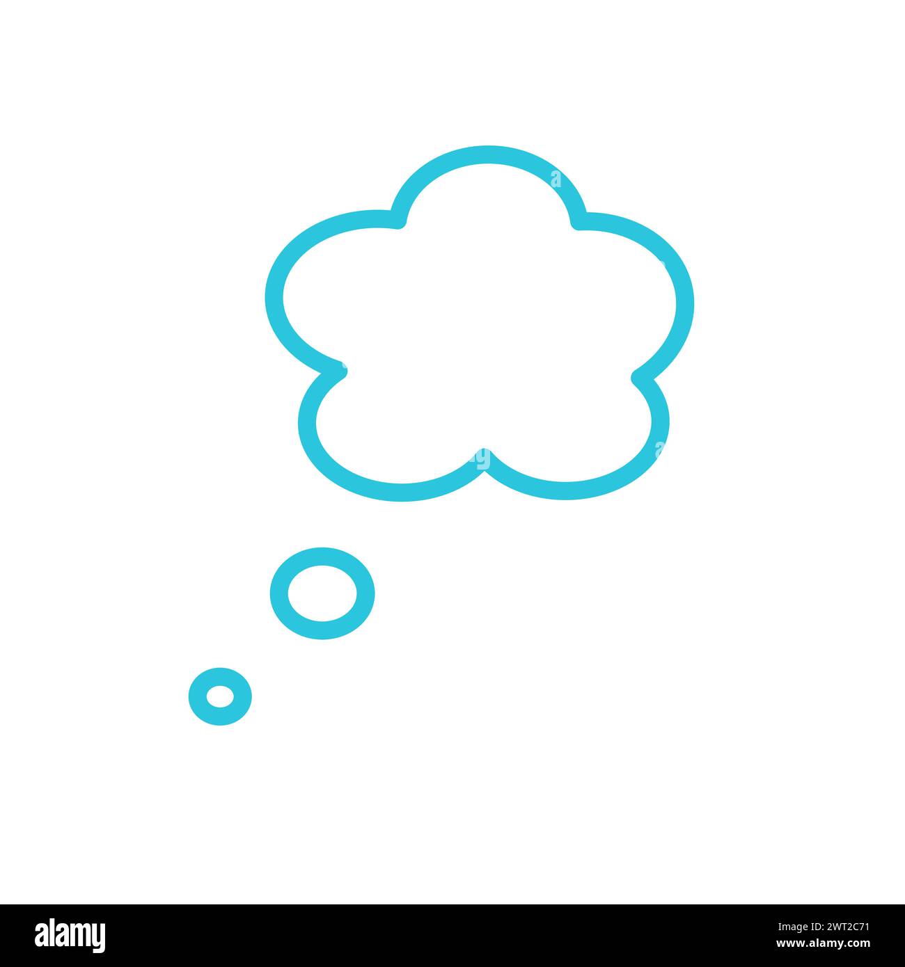 White cloud shape icon. Speech bubble. From blue icon set. Stock Vector