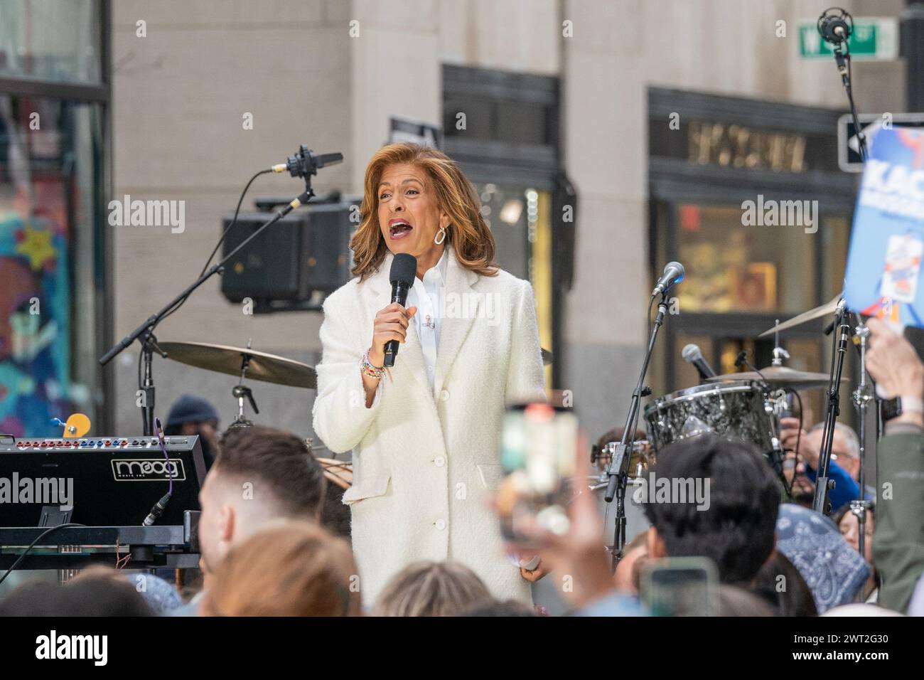 New York, United States. 15th Mar, 2024. Hoda Kotb speaks on stage as