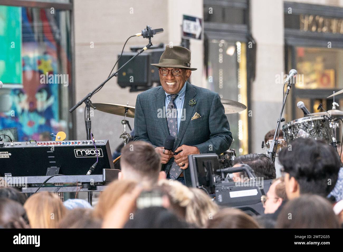 New York, United States. 15th Mar, 2024. Al Roker speaks on stage as