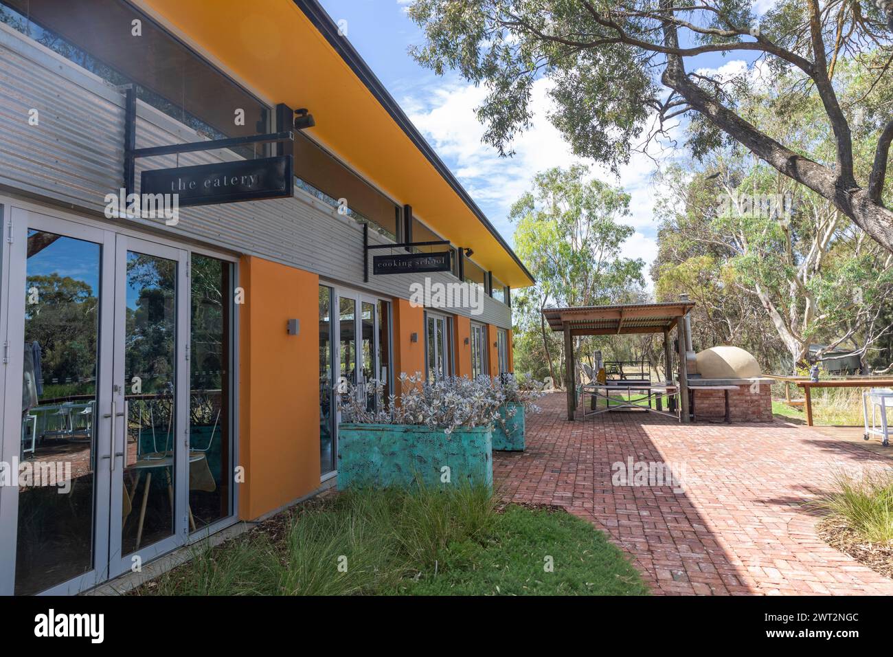 Maggie Beer farm shop in Nuriootpa, Barossa Valley,South Australia, fresh produce shop, cafe, eatery and cooking school, tourist attraction, Australia Stock Photo