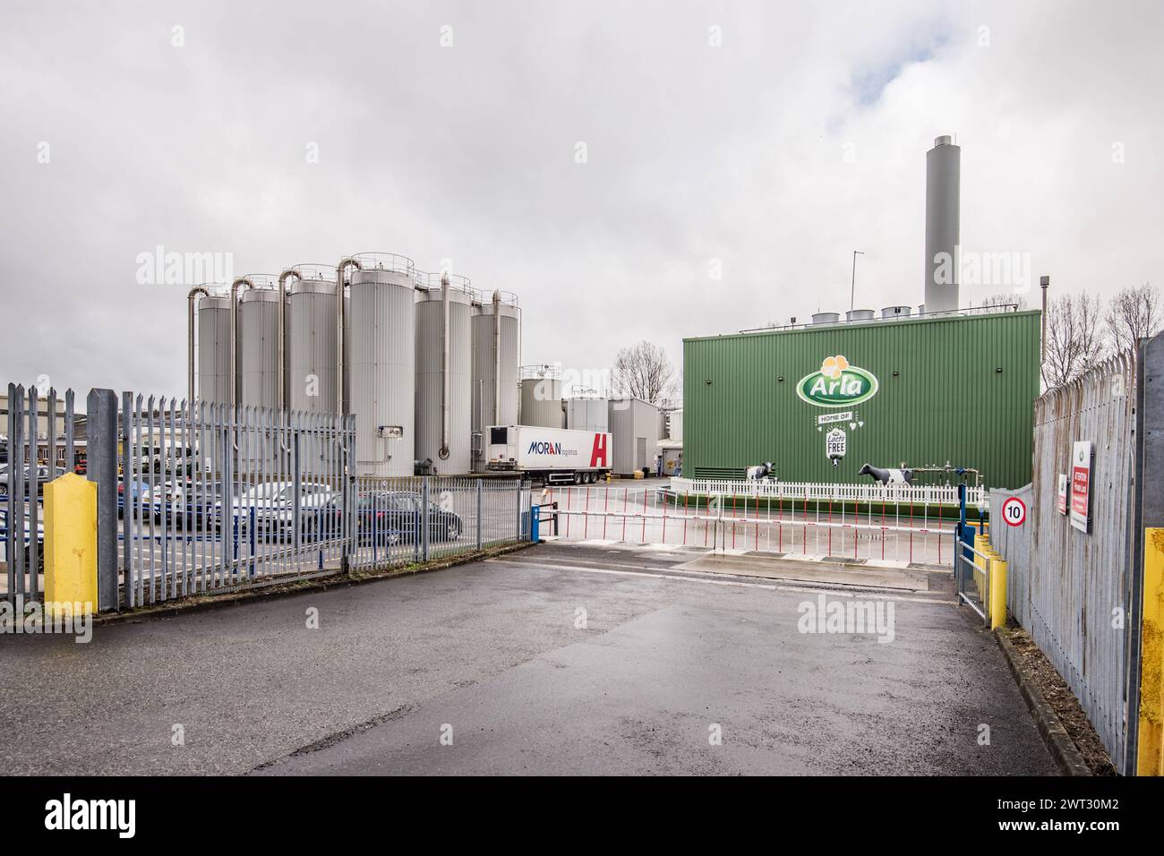 Arla Foods Creamery, Sowarh Field Industrial Estate,Settle,BD24 9AE a milk processing site in Yorkshire (which is a cooperative). Stock Photo