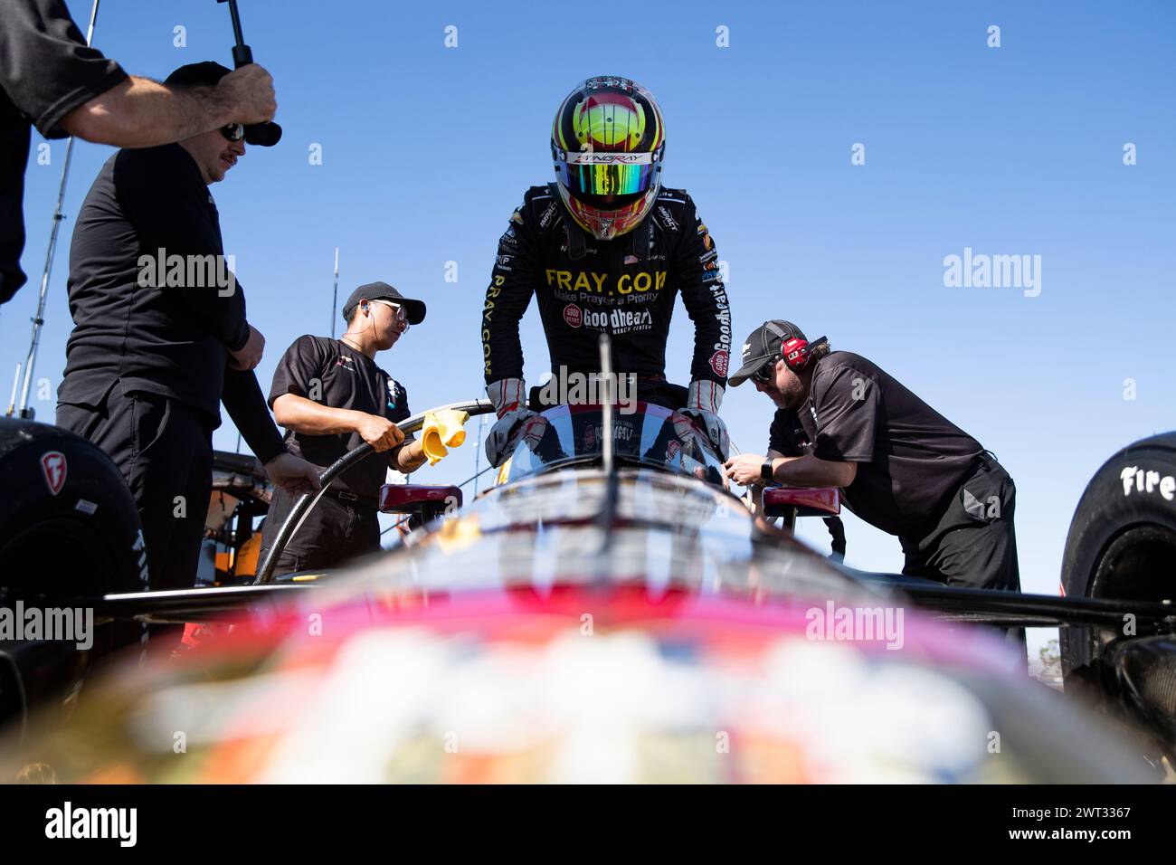 Sebring, Fl, USA. 26th Feb, 2024. STING RAY ROBB (41) of Payette, Idaho takes part in the Sebring Open Test at Sebring International Raceway in Sebring FL. (Credit Image: © Colin Mayr Grindstone Media Grou/ASP) EDITORIAL USAGE ONLY! Not for Commercial USAGE! Stock Photo