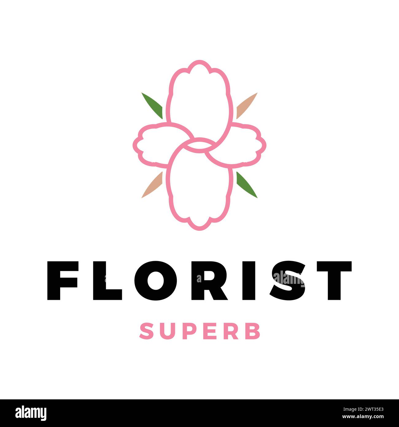 Florist Icon Logo Design Template Stock Vector