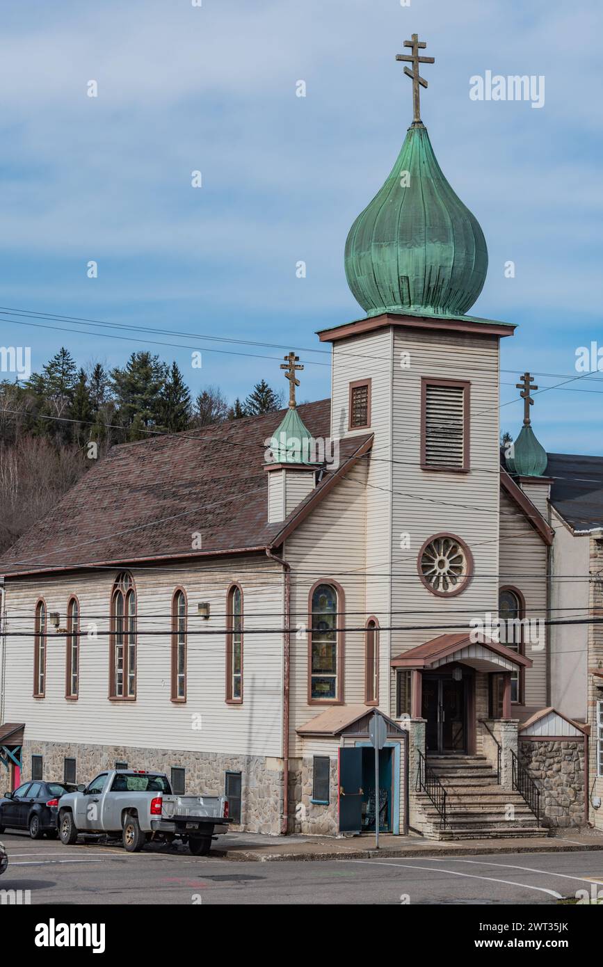 St. Nicholas Catholic Church, Mahanoy City Pennsylvania USA Stock Photo