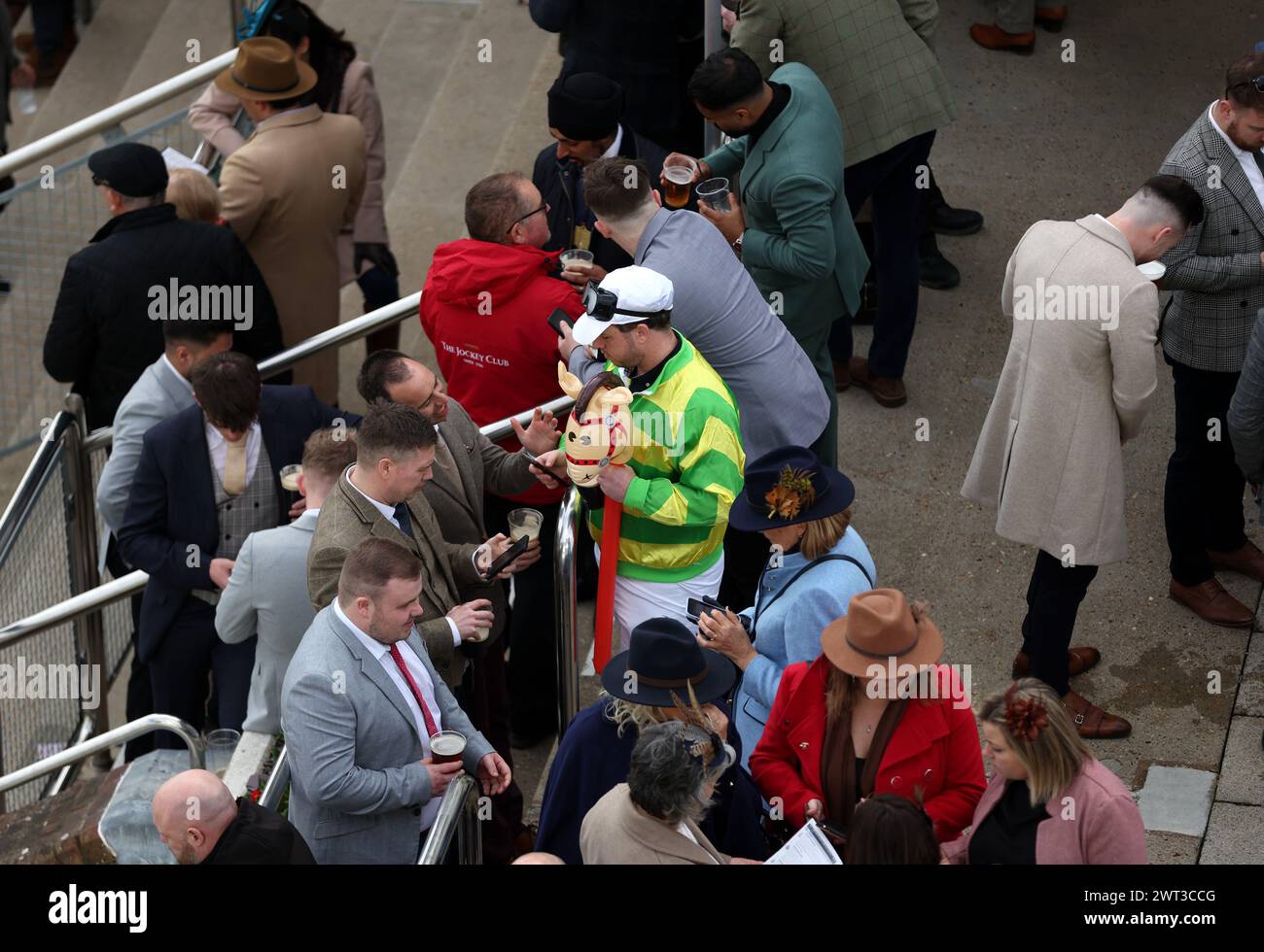 A racegoer in fancy dress on day four of the 2024 Cheltenham Festival