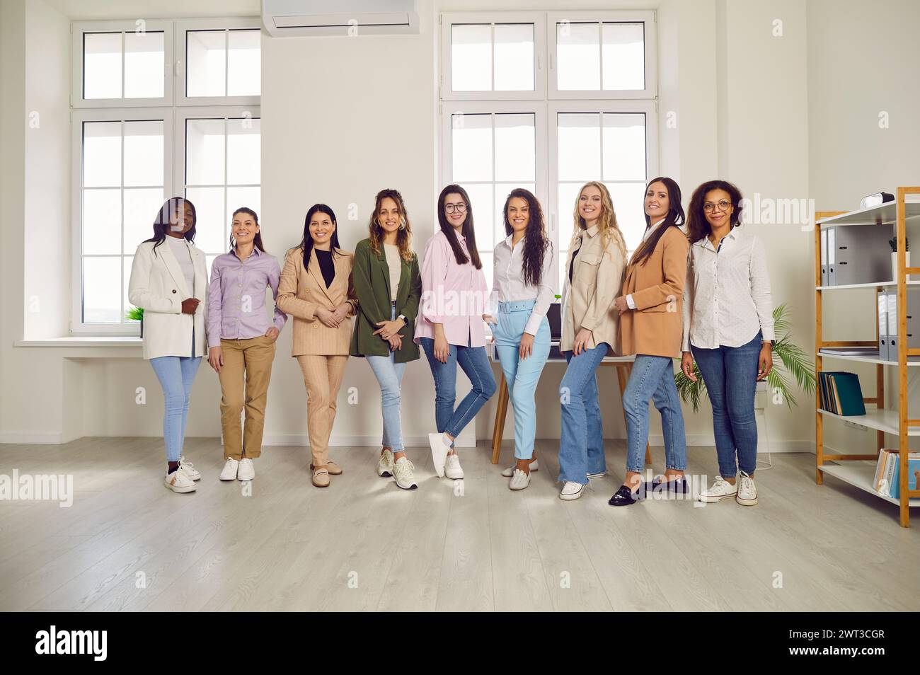 Group Of Diverse Businesswomen Posing For Group Portrait In Office group-of-diverse-businesswomen-posing-for-group-portrait-in-office