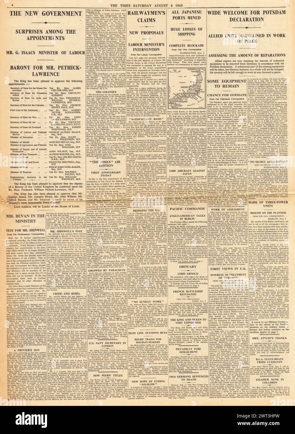 World war ends newspaper hires stock photography and images Alamy