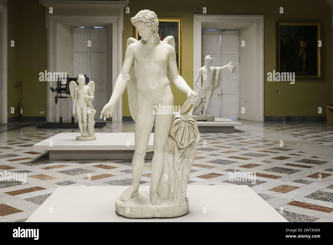 The Statue Of Eros By The Sculptor Canova Inside The Exhibition At 