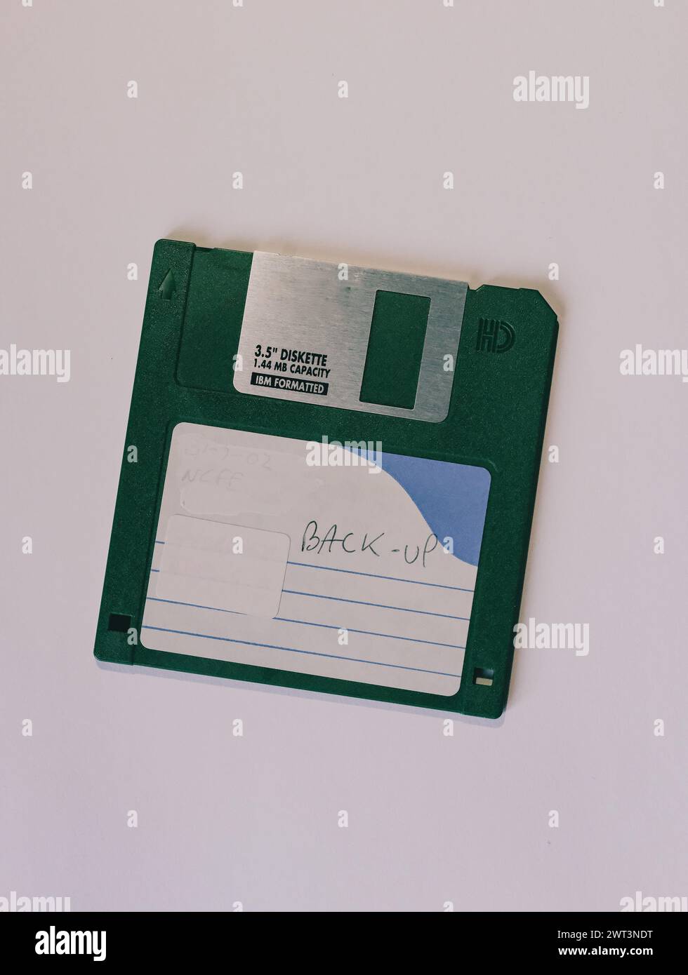 Floppy Discs used for File storage and backup in the 1980s an d 1990s on home and business PCs Stock Photo