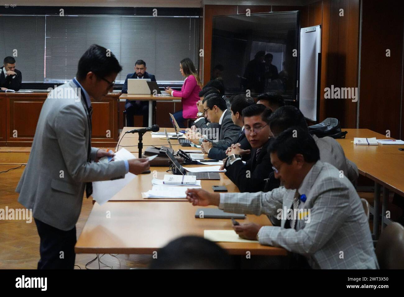 *** METASTASIS VINCULACION Quito March 15, 2024 National Court Judge Felipe Cordoba installs the organized crime linkage hearing in the Metastasis API case DANIEL MOLINEROS Quito Pichincha Ecuador CLJ METASTASISVINCULACION 85c7f241212c9b74582ca91c6576b3e666 Copyright: xDanielxMolinerosx Stock Photo