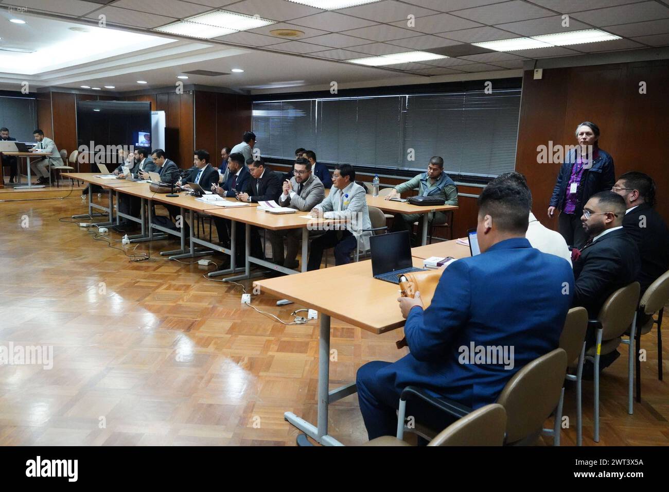 *** METASTASIS VINCULACION Quito March 15, 2024 National Court Judge Felipe Cordoba installs the organized crime linkage hearing in the Metastasis API case DANIEL MOLINEROS Quito Pichincha Ecuador CLJ METASTASISVINCULACION 01ae5711ef883b8082c39ae0b7bffa8d Copyright: xDanielxMolinerosx Stock Photo