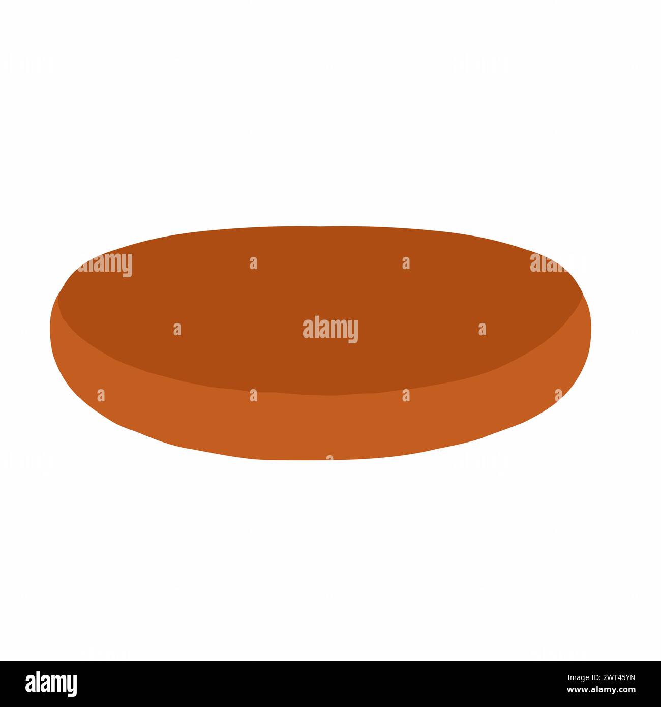 Crispy fried pork cutlet in cartoon flat style. Vector illustration