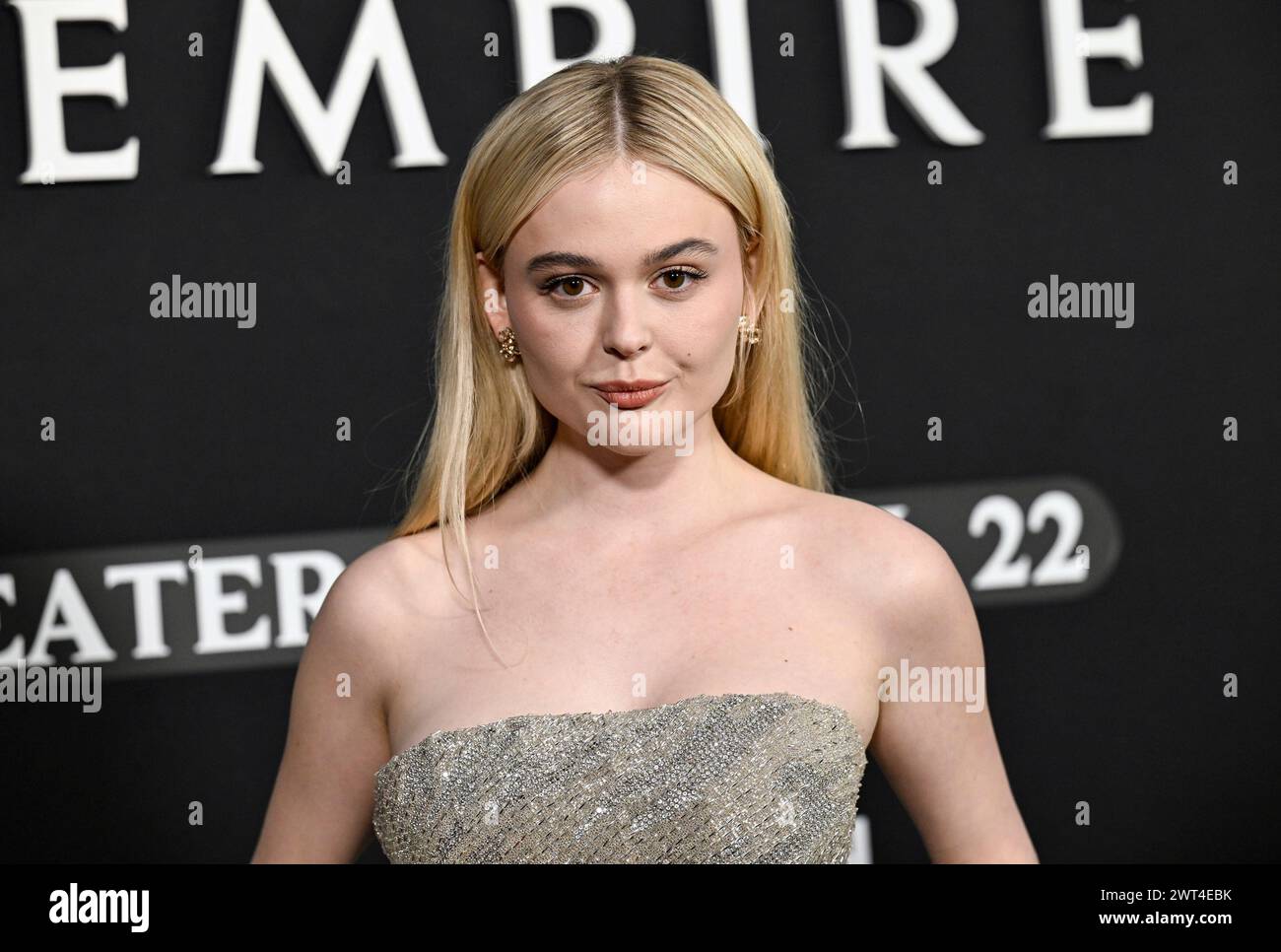 Emily Alyn Lind attends the premiere of 