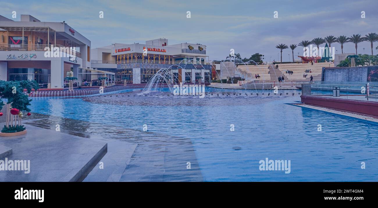 Cairo festival city mall food court in New Cairo Egypt daylight Cairo festival city mall food court in New Cairo Egypt daylight