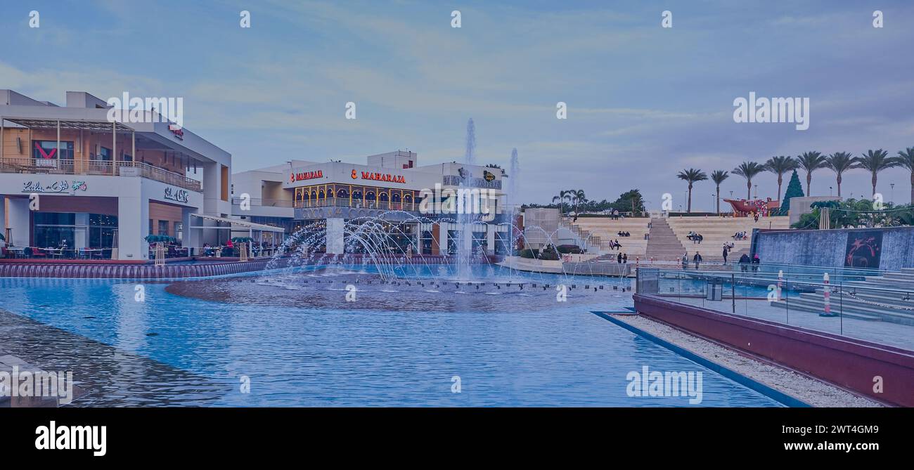 Cairo festival city mall food court in New Cairo Egypt daylight Cairo festival city mall food court in New Cairo Egypt daylight