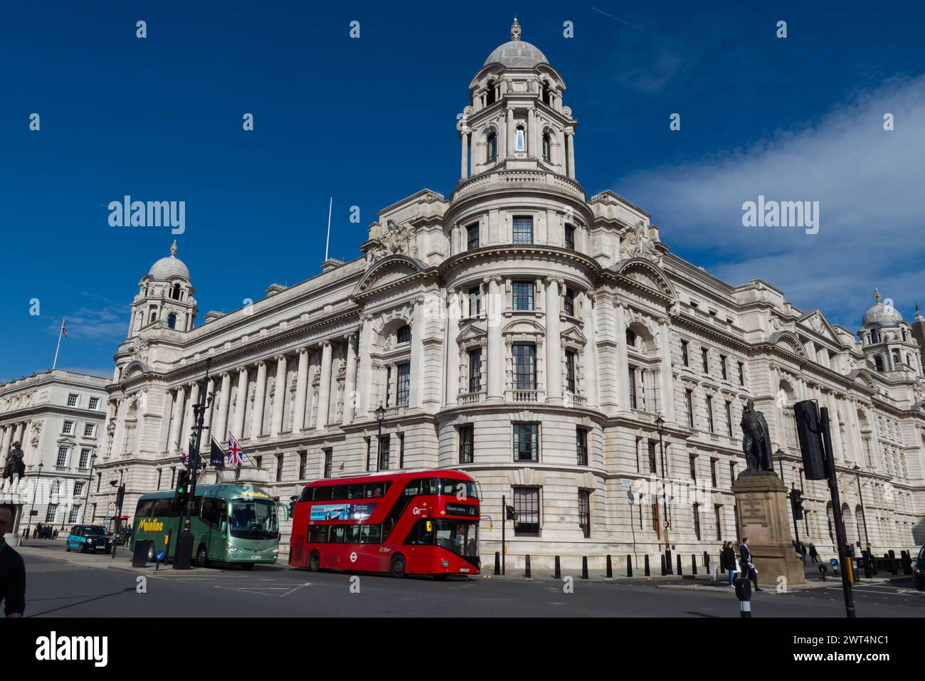 Raffles hotel, redeveloped from the Old War Office building in Whitehall, Westminster, London, UK. The OWO. Raffles London at the OWO Stock Photo