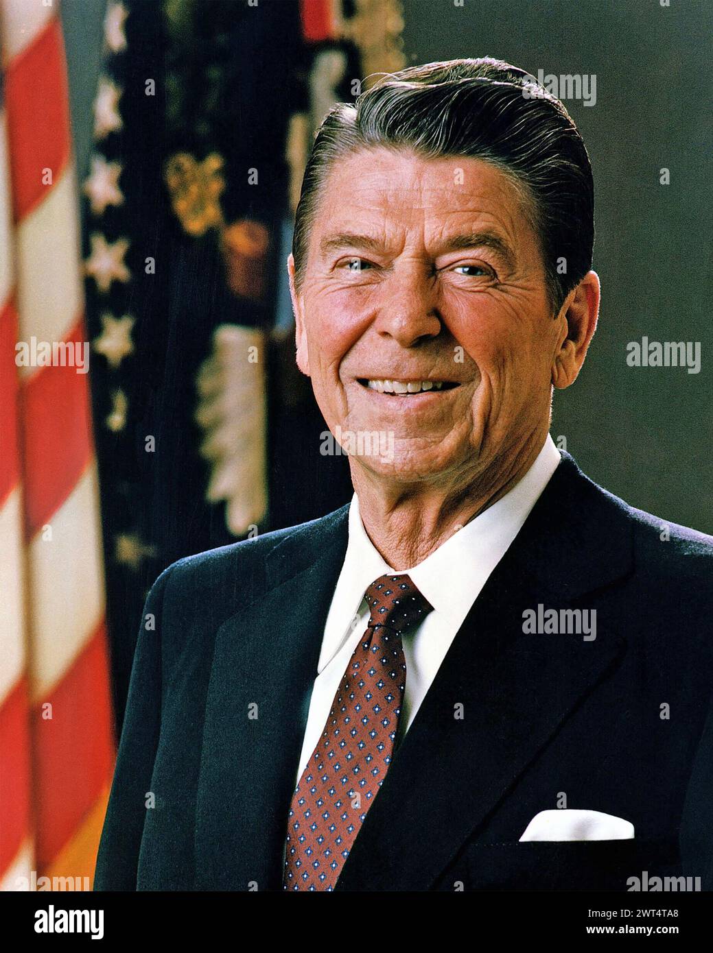 RONALD REAGAN (1911-2004) As Presidnet of the United States in 1981 Stock Photo