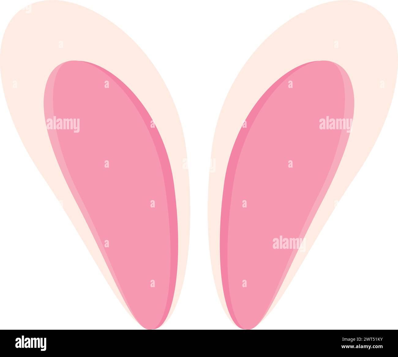 Cute bunny ears Easter season Vector Stock Vector Image & Art - Alamy