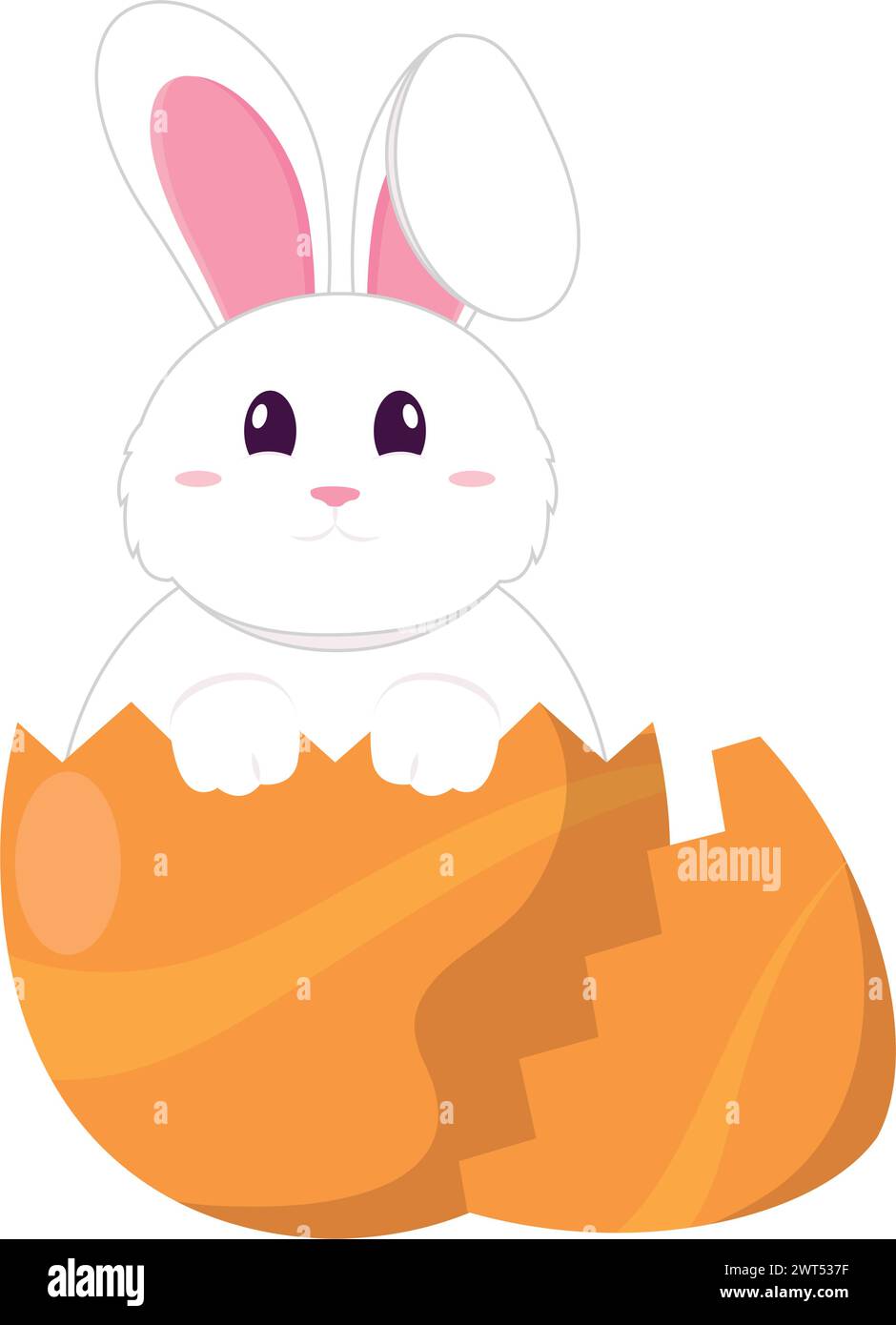 Bunny on an easter egg Vector Stock Vector Image & Art - Alamy