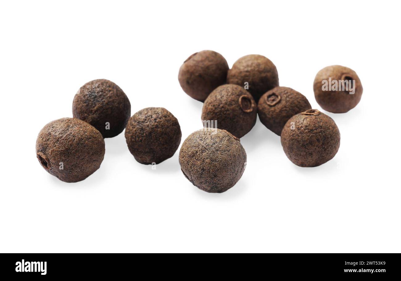 Dry allspice berries (Jamaica pepper) isolated on white Stock Photo Alamy