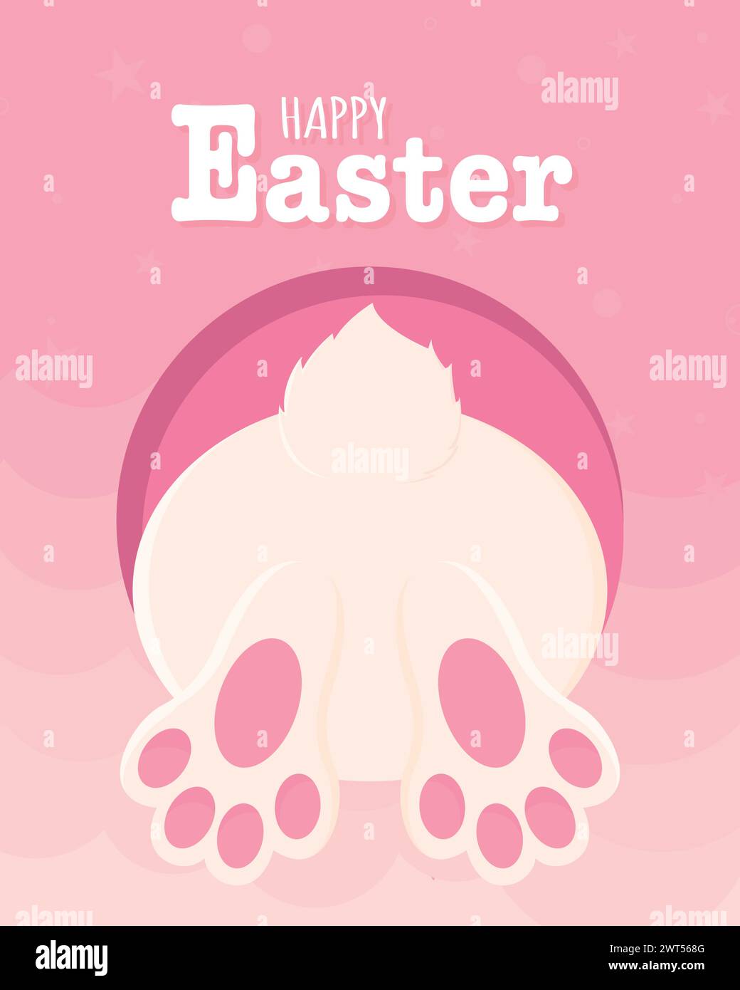 Happy easter card Cute bunny Vector Stock Vector Image & Art - Alamy