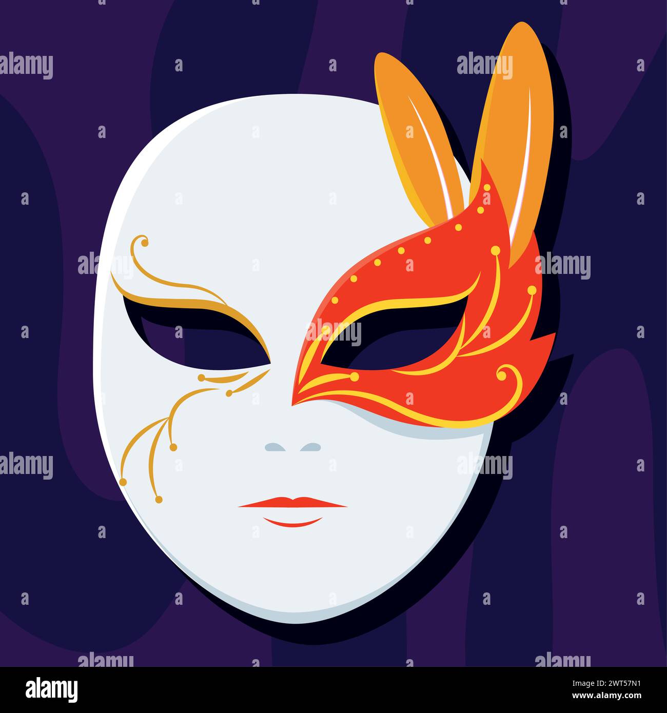 Colored carnival mask Festival Vector Stock Vector Image & Art - Alamy