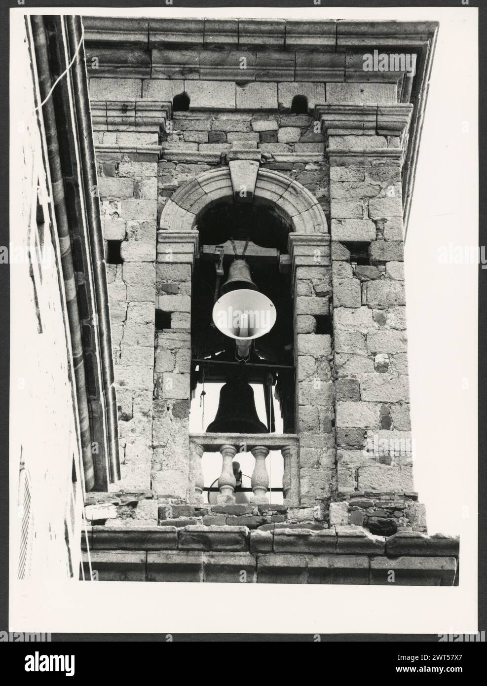 Tuscany Grosseto Seggiano Parish church. Hutzel, Max 1960-1990 German-born photographer and scholar Max Hutzel (1911-1988) photographed in Italy from the early 1960s until his death. The result of this project, referred to by Hutzel as Foto Arte Minore, is thorough documentation of art historical development in Italy up to the 18th century, including objects of the Etruscans and the Romans, as well as early Medieval, Romanesque, Gothic, Renaissance and Baroque monuments. Images are organized by geographic region in Italy, then by province, city, site complex and monument. Stock Photo