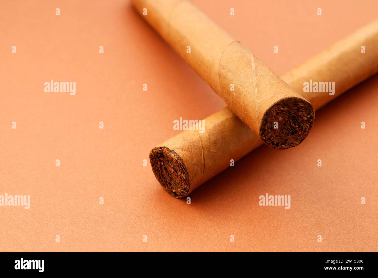 Two hand made artisanal tobaccos Stock Photo