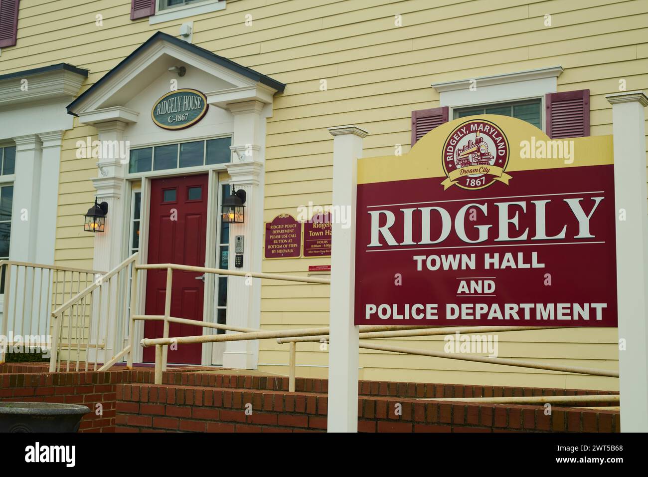 Ridgley, Maryland, USA. 15th Mar, 2024. The Ridgley, Maryland town hall