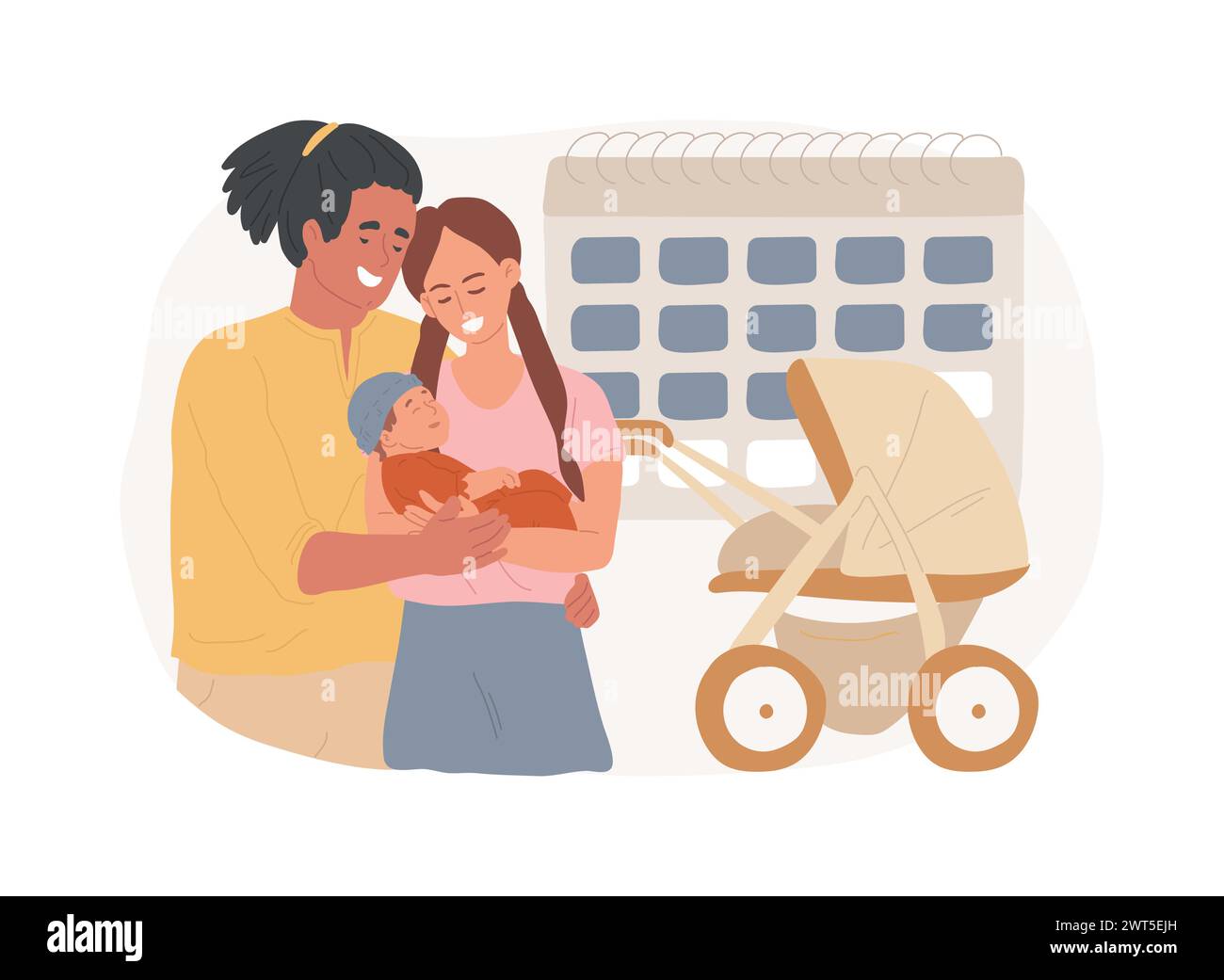 Parental leave isolated concept vector illustration. Family maternity ...